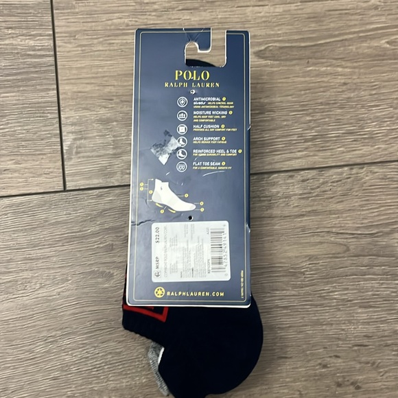 Polo Ralph Lauren Men's Original Label Logo Low Socks, 3-Pack - Picture 3 of 3